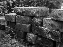 A stack of bricks